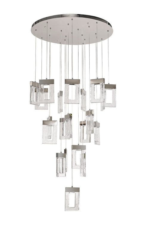 Edison Pendant 21 Light Polished Chrome 5m