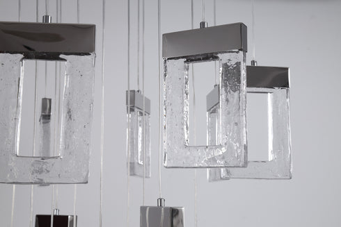 Edison Pendant 21 Light Polished Chrome 5m