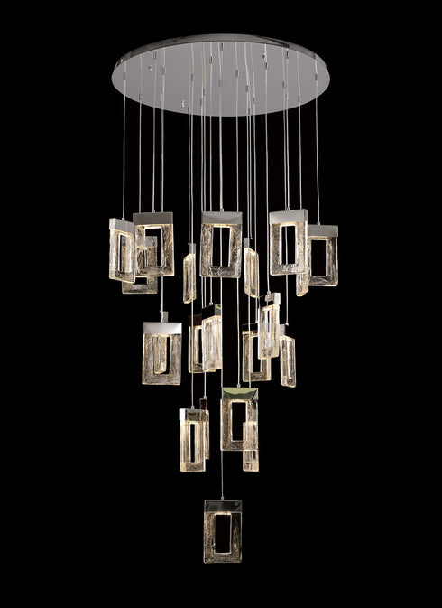 Edison Pendant 21 Light Polished Chrome 5m