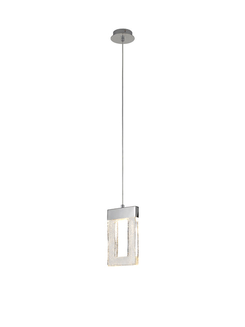 Edison Pendant 1 Light Polished Chrome 2m