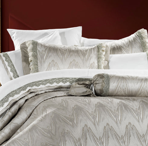 Dolly Grey Bedspread 4 Piece Set