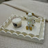 White Scallop Edge Trays - Set of 2