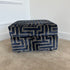 Navy Key Chain Ottoman Footstool