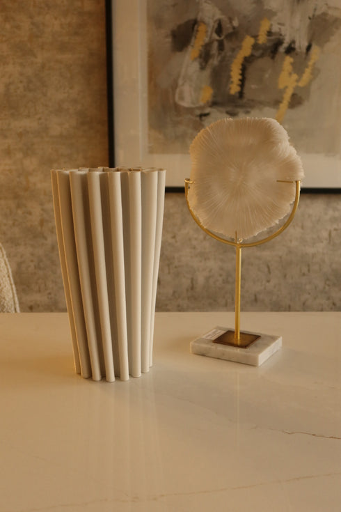 Athena 3D White Vase