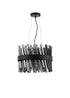 Kade Pendant Round Satin Black - Smoked Glass