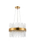 Kade Pendant Round Brass - Clear Glass