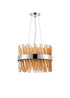 Kade Pendant Round Nickel - Amber Glass