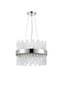 Kade Pendant Round Nickel - Clear Glass