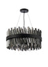 Kade Pendant Round Satin Black - Smoked Glass