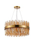 Kade Pendant Round Brass - Amber Glass