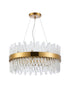 Kade Pendant Round Brass - Clear Glass