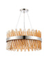Kade Pendant Round Nickel - Amber Glass