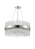 Kade Pendant Round Nickel - Clear Glass