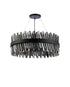 Kade Pendant Round Satin Black - Smoked Glass