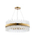 Kade Pendant Round Brass - Clear Glass