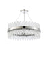 Kade Pendant Round Nickel - Clear Glass