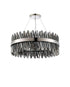 Kade Pendant Round Nickel - Smoked Glass