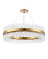 Kade Pendant Round Brass - Clear Glass