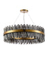 Kade Pendant Round Brass - Smoked Glass