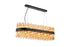 Kade Pendant Oblong Satin Black - Amber Glass