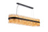 Kade Pendant Oblong Satin Black - Amber Glass