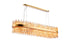 Kade Pendant Oblong Brass - Amber Glass