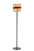 Kade Floor Lamp Satin Black - Amber Glass