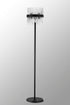 Kade Floor Lamp Satin Black - Clear Glass