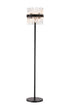 Kade Floor Lamp Satin Black - Clear Glass