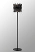 Kade Floor Lamp Satin Black - Smoked Glass