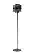 Kade Floor Lamp Satin Black - Smoked Glass