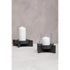 Hydrox Matte Black Candle Holder - Small