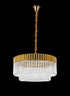 Kuna Nickel/Clear Pendant Round 12 Light 80cm