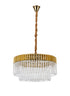 Kuna Nickel/Clear Pendant Round 12 Light 80cm