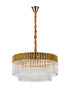 Kuna Nickel/Clear Pendant Round 12 Light 80cm