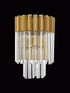 Kuna Wall Lamp 3 Light Brass - Clear Sculpted Glass