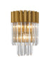 Kuna Wall Lamp 3 Light Brass - Clear Sculpted Glass