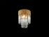 Kuna Flush Ceiling 3 Light Brass/Clear Sculpted Glass 30 cm