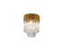 Kuna Flush Ceiling 3 Light Brass/Clear Sculpted Glass 30 cm