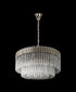 Kuna Nickel/Clear Pendant Round 12 Light 80cm