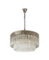 Kuna Nickel/Clear Pendant Round 12 Light 80cm