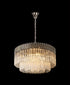 Kuna Nickel/Clear Pendant Round 12 Light 80cm
