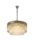 Kuna Nickel/Clear Pendant Round 12 Light 80cm