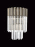 Kuna 3 Light Polished Nickel/Clear Sculpted Glass