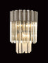Kuna 3 Light Polished Nickel/Clear Sculpted Glass