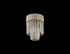 Kuna Flush Ceiling Round 3 Light Polished Nickel/Clear Sculpted Glass 30 cm