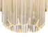 Kuna Flush Ceiling Round 3 Light Polished Nickel/Clear Sculpted Glass 30 cm
