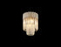 Kuna Flush Ceiling Round 3 Light Polished Nickel/Clear Sculpted Glass 30 cm