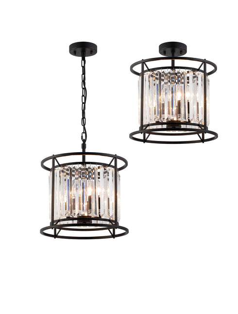 Mano Pendant / Semi Ceiling Convertible 3 Light