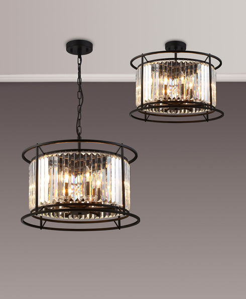 Mano Pendant / Semi Ceiling Convertible 6 Light